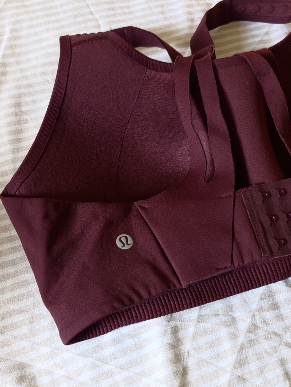 lululemon Burgundy Sports Bra with Branded Interior